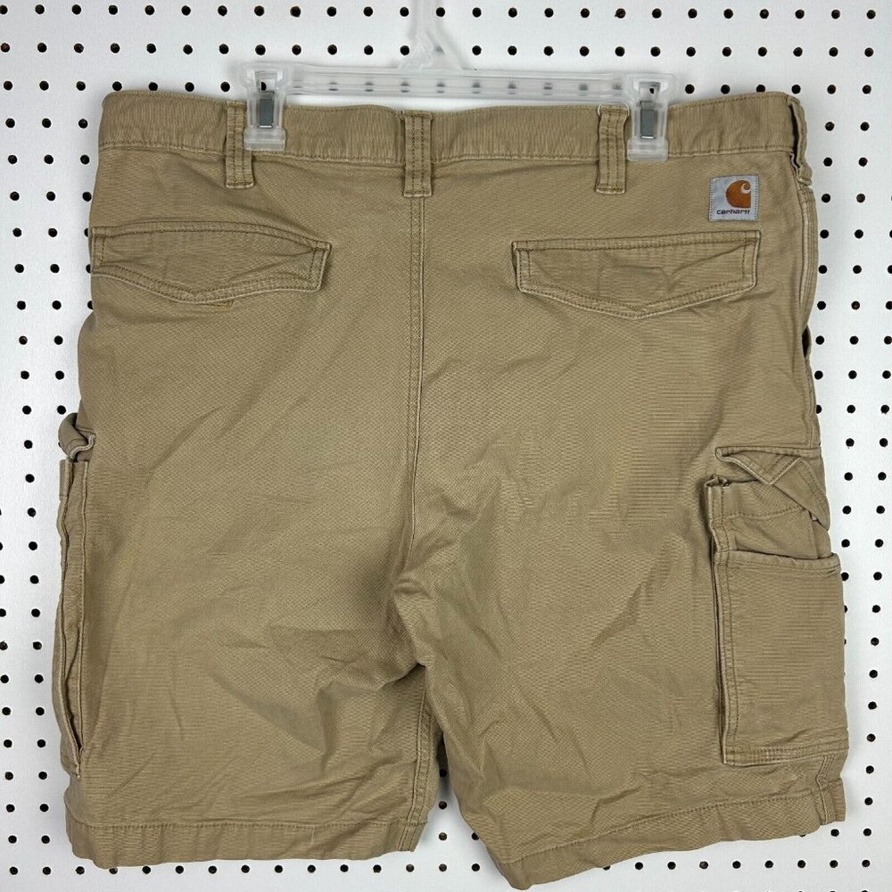 Carhartt Cargo Short Khaki Tan Size 38 Work‎ Wear Vintage Relaxed Fit 103542 253